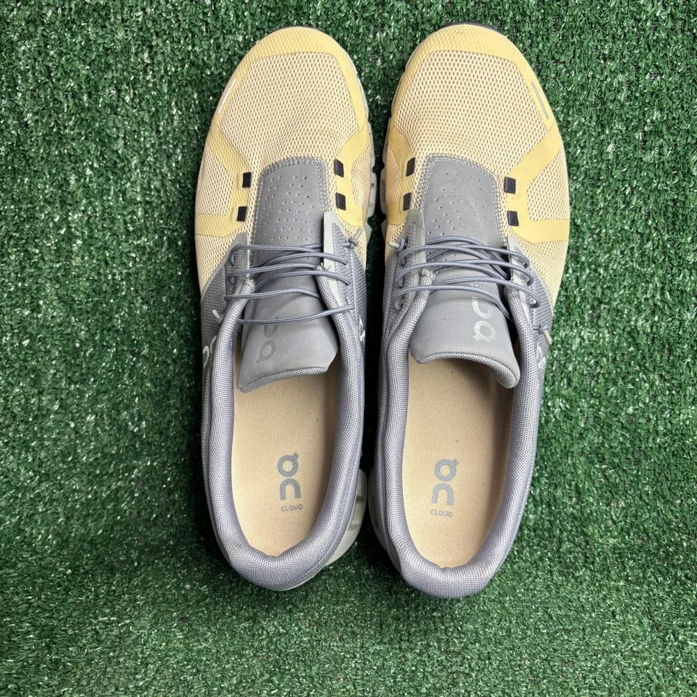 On Cloud 5 Lightweight Breathable Athletic Running Sneaker Fog Savannah Men 12.5